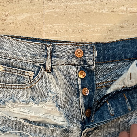 Distressed Jean Shorts - Picture 3 of 3